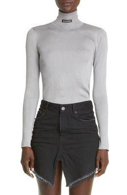 Balenciaga Rib Turtleneck Sweater in Grey