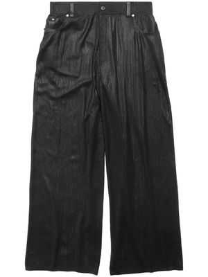 Balenciaga ribbed high-waisted trousers - Black