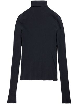 Balenciaga ribbed-knit roll-neck jumper - Black