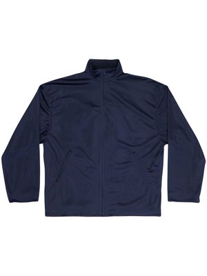 Balenciaga roll-neck zip jacket - Blue