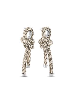 Balenciaga Rope crystal-embellished earrings - Silver