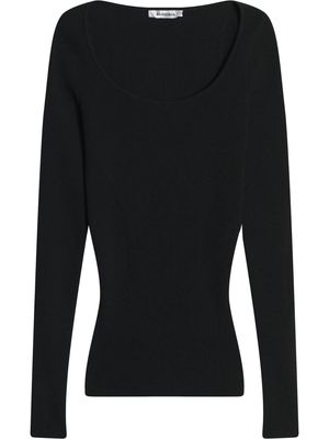 Balenciaga scoop neck knitted top - Black