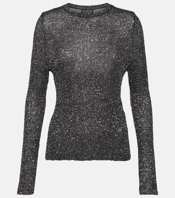 Balenciaga Sequined metallic knit sweater