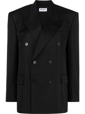 Balenciaga Shrunk DB wool blazer - Black