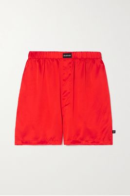 Balenciaga - Silk-satin Shorts - Red