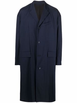 Balenciaga single-breasted oversized coat - Blue