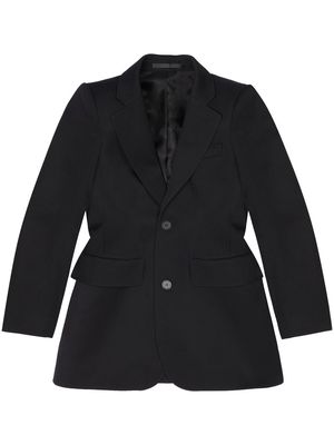 Balenciaga single-breasted wool blazer - Black