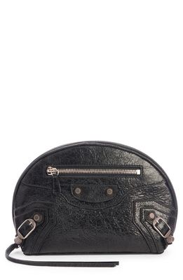 Balenciaga Small Le Cagole Leather Pouch in Black
