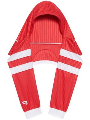 Balenciaga soccer-jersey hood scarf - Red