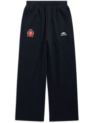 Balenciaga soccer-logo cotton track pants - Black