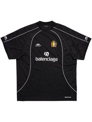 Balenciaga Soccer logo-print T-shirt - Black