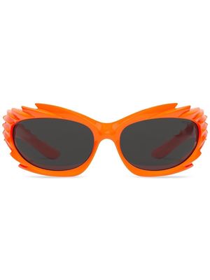 Balenciaga Spike rectangle-frame sunglasses - Orange