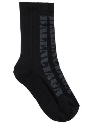 Balenciaga stencil type socks - Black