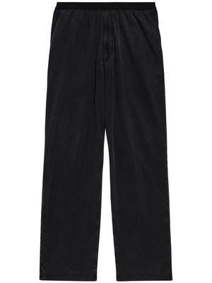 Balenciaga straight-leg cotton trousers - Black