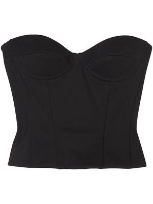 Balenciaga strapless bustier top - Black