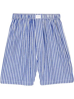 Balenciaga striped pyjama shorts - Blue