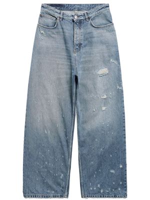 Balenciaga Super Destroyed wide-leg jeans - Blue