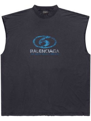 Balenciaga Surfer graphic-print cotton vest - Black