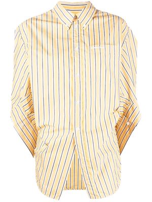 Balenciaga Swing Twisted striped shirt - Yellow