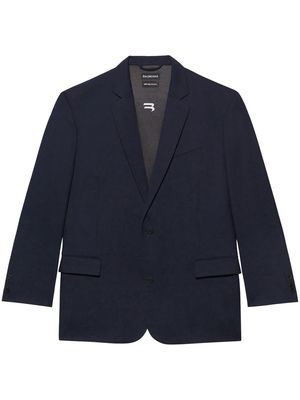 BALENCIAGA tailored single-breasted blazer - Blue
