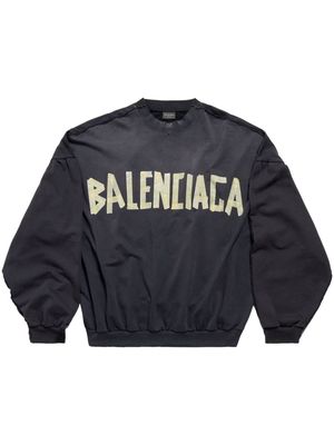 Balenciaga Tape Type cotton sweatshirt - Black