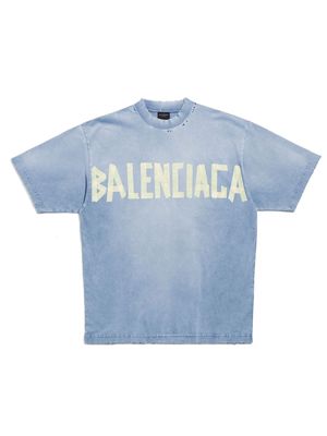 Balenciaga Tape Type cotton T-shirt - Blue