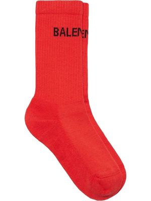 Balenciaga Tennis logo ankle socks - Red