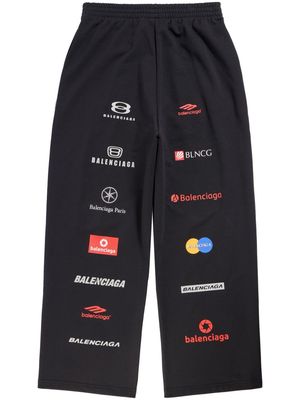 Balenciaga Top League cotton track pants - Black