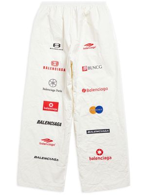 Balenciaga Top League cotton track pants - White
