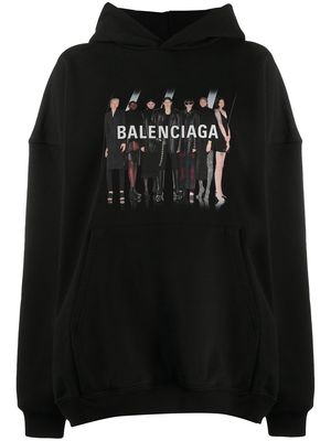 Balenciaga Top Model print hoodie - Black