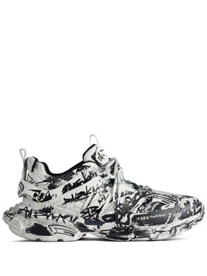 Balenciaga Track graffiti-print chunky sneakers - White