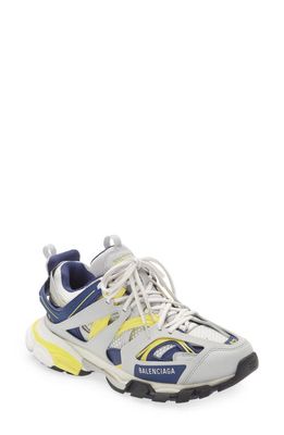 Balenciaga Track Sneaker in White/Navy/Yellow/Grey