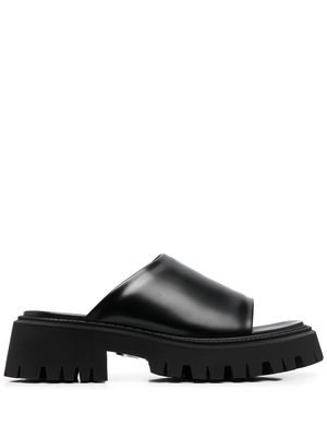 Balenciaga Tractor platform slip-on sandals - Black