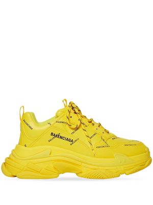 Balenciaga Triple S logo sneakers - Yellow