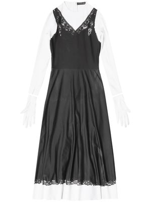 Balenciaga Trompe L'Oeil midi dress - 1000 -Black