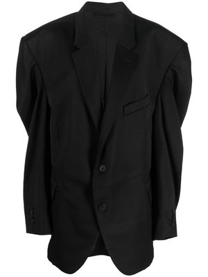 Balenciaga twisted-sleeve oversized blazer - Black