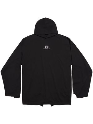 Balenciaga Unity logo hooded T-Shirt - Black