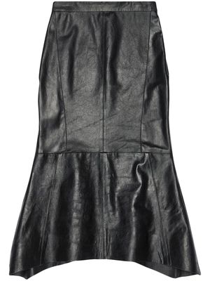 Balenciaga upcycled mermaid midi skirt - Black