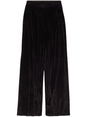 Balenciaga velvet straight-leg trousers - Black