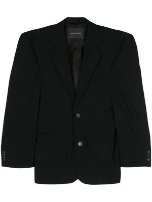 Balenciaga voluminous-shoulder blazer - Black