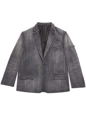 Balenciaga washed-effect single-breasted blazer - Grey