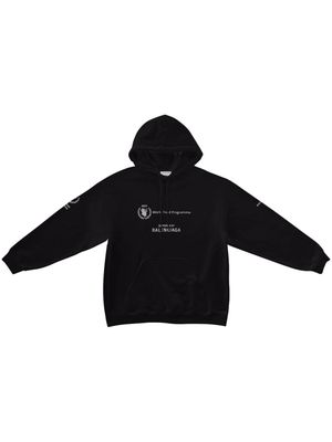 Balenciaga WFP-print cotton hoodie - 1070 -BLACK/WHITE