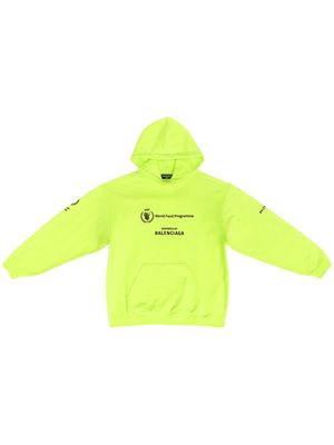 Balenciaga WFP-print cotton hoodie - Yellow