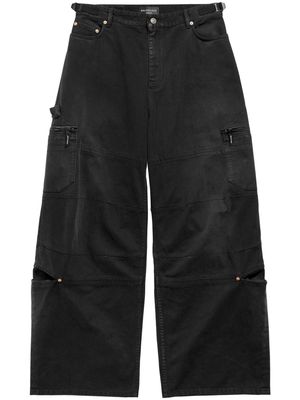 Balenciaga wide-leg cargo jeans - Black