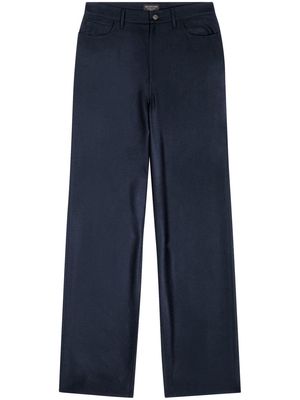 Balenciaga wide-leg cashmere trousers - Blue