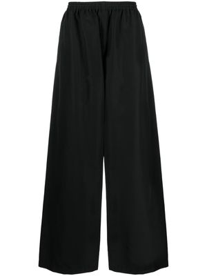 Balenciaga wide-leg cotton track pants - Black