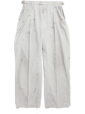 Balenciaga wide-leg cotton trousers - Grey