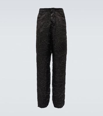 Balenciaga Wide-leg crinkled satin pants