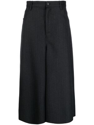 Balenciaga wide-leg cropped trousers - Black