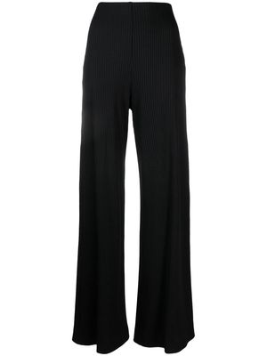 Balenciaga wide-leg rib-knit trousers - Black